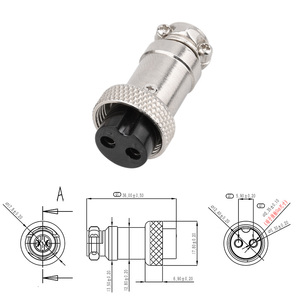 Giao hàng 7 ngày gx16 đầu nối hàng không Nữ (2-10 Pin) -tiếp điểm bằng đồng mạ vàng phích cắm công nghiệp có gắn cáp - Product Image 3