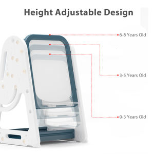 3 in 1 Papan Tulis Anak Mainan Lemari Rak Buku Meja dan Kursi Set Tablet Tulis Magnetik - Product Image 3