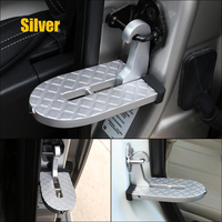 En stock, vente en gros : Marchepied universel pliable pour porte de voiture, en aluminium, réutilisable, accessoires automobiles, noir, marchepied pour barres de toit