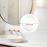 Miroir de Douche Éclairé à Rotation Libre 360° Tendance 2026 Noir avec Grossissement 1X/10X, Miroir Mural à Ventouse en Gel Nouvelle Technologie