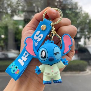 Top Sale Pvc Keychain 3D <b>Doll</b> Lovely Cartoon Stitch Anti-Lost Keyrings Kids Gifts Toys Handbag Pendant Decoration <b>Accessories</b> - Product Image 6