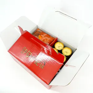 Carton Recyclé Pliable Alimentaire Papier Pâtisserie Dessert Snack Box Truffe Chocolat Emballage Empanada Boîte d'emballage avec poignée