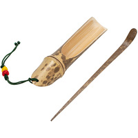 Accessoires de thé de haute qualité chinois Kongfu en bois bambou Style rétro cuillère à thé naturelle cuillère délicate cuillère à café en bambou Portable