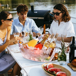 <b>Plastic</b> Ice Bucket Boat Shape 5L Party Beverage Cooler Modern Simple Style - Product Image 1