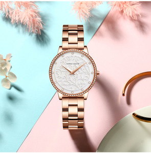 นาฬิกาข้อมือควอตซ์ผู้หญิง HANNAH MARTIN 1073 รุ่นใหม่ แฟชั่นกันน้ำ ดีไซน์สามมิติ สไตล์เรโทร  ลดราคาพิเศษ - Product Image 1