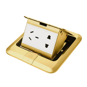 เต้ารับติดพื้น 5 ช่อง IP44 วัสดุ PC ทนไฟ ติดตั้งบนพื้นดิน พร้อมพอร์ต USB - Product Image 3