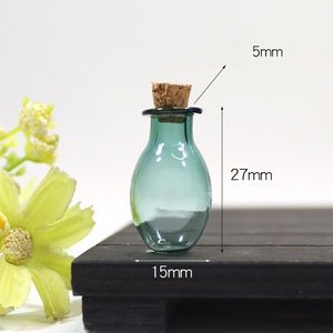 Mini-bouteilles <span class=keywords><strong>en</strong></span> <span class=keywords><strong>verre</strong></span> <span class=keywords><strong>en</strong></span> gros, petits pots colorés pour sortilèges, mini-bouteilles de potion ovales, flacons à vœux avec bouchons <span class=keywords><strong>en</strong></span> liège, bouteilles à la dérive - Product Image 6