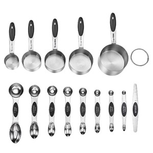 <span class=keywords><strong>1</strong></span> 2/3 <span class=keywords><strong>1</strong></span>/<span class=keywords><strong>4</strong></span> Tazas de medición <span class=keywords><strong>Taza</strong></span> de medición de acero inoxidable - Product Image 3