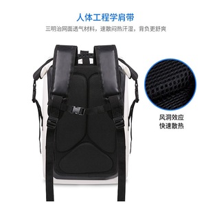 Sac à dos de sport imperméable de grande capacité pour l'extérieur, bandes réfléchissantes, fenêtre transparente pour téléphone, pochette de sport multifonctionnelle en PVC - Product Image 1