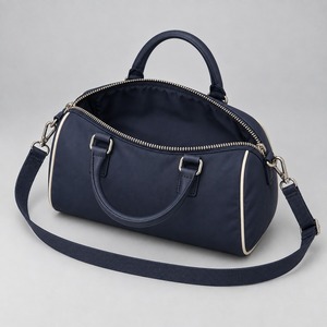 Handbag Mini Bowling Bag <b>Nylon</b> Women Top Handle Crossbody Piped Seams 24x14cm Custom Logo - Product Image 3