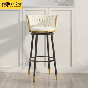 <span class=keywords><strong>Tabouret</strong></span> de bar pivotant moderne et minimaliste de luxe léger pour la maison pour le salon Comptoir haut et îlot Sièges de bar - Product Image 4