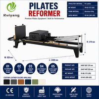 Machine de Pilates Reformer Commerciale en Aluminium Durable, Portable et Réglable pour Entraînement Complet en Studio ou à Domicile