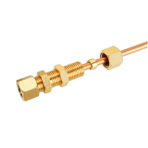 하이 퀄리티 황동 격벽 압축 피팅 커넥터 파티션 맞대기 조인트가있는 계기 고압 파이프 조인트 - Product Image 6