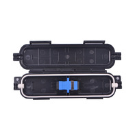 Boîtier de raccordement extérieur FTTH 1 fibre optique pour câble de branchement et câble de brassage