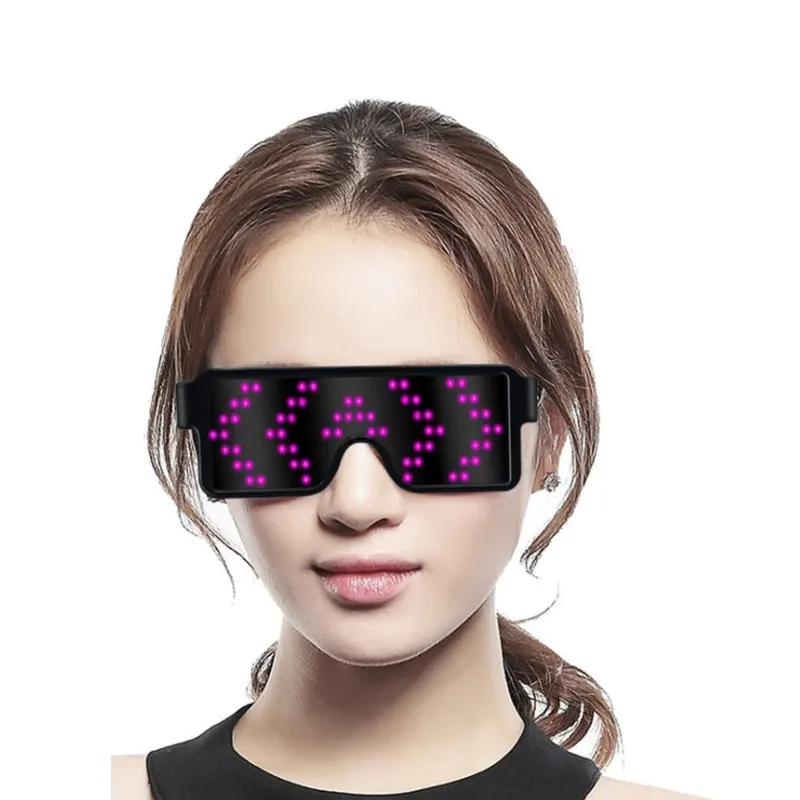 Occhiali luminosi personalizzati Glow In The Dark bomboniere lampeggianti occhiali da vista a LED per night club