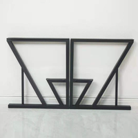 Pieds de banc triangulaires en fonte de 18 pouces, base de chaise, support de dossier, lot de 2, pour projet DIY, mobilier moderne de salon, noir