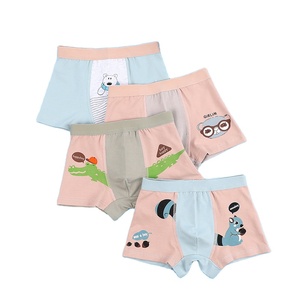 Pure cotton panties for kids breathable printed boy underwear little boys boxers briefs sets