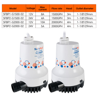 Pompe de cale marine submersible SEAFLO 12V 24V 1500GPH 2000GPH pour yacht et camping-car