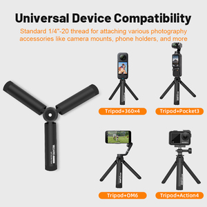 PULUZ工厂销售铝合金三脚架Insta360 X4摄影轻便便携式设计2千克负载能力紧凑型180毫米 - Product Image 3