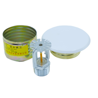 Arroseur encastré DN20Q3 avec plaque de couverture blanche, finition chrome laiton, K115 57 ℃   Tête de sprinkler automatique dissimulée