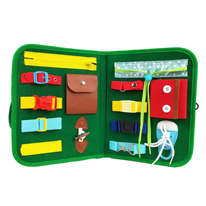 2022 Neuheiten Kleinkinder Montessori Spielzeug Filz-Beschäftigungsbrett Kinder Lernen Grundlegende Fähigkeiten zum Anziehen - Product Image 5