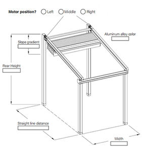 Pergola motorisée rétractable moderne en aluminium avec rideaux latéraux télécommandés, certifiée CE, imperméable, pare-soleil pour jardin extérieur - Product Image 3
