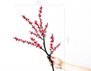 ต้นไม้ประดิษฐ์ติดเพดานสี<span class=keywords><strong>แดง</strong></span> ตกแต่งคริสต์มาส ผลไม้บานสะพรั่ง ดูเป็นธรรมชาติ ต้นไม้และพืชประดิษฐ์ในกระถาง - Product Image 4
