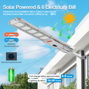 Farola Solar Comercial de 500W con LED 3030, Poste Telescópico, IP67 Impermeable, Sistema de Iluminación <span class=keywords><strong>Exterior</strong></span> <span class=keywords><strong>para</strong></span> Carreteras de ABS - Product Image 5