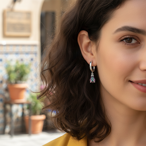 Pendientes Azuris de Plata de Ley 925 con Piedra Mística de Turquía - Product Image 3