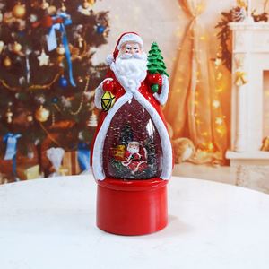 Ventes chaudes Décorations de Noël 1L Lumière LED de Père Noël blanc chaud et rouge, lanterne globe à neige avec moteur à eau, motif lumineux, fonctionne sur piles IP44 - Product Image 2