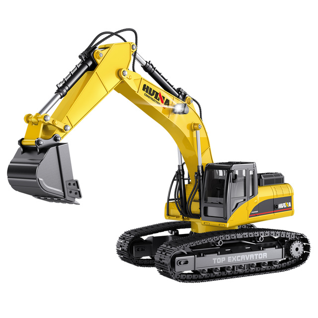 Huina 1/14 Scale 23 Channel Full-Metal Excavator Remote Control Car 2.4GHZ Electric Car Engineering Vehicle Model Kids Gifts