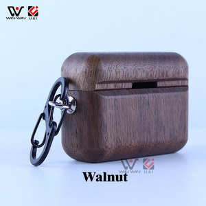 2025 Cubierta protectora de madera dura de lujo Diseño de fábrica OEM Estuche de piel de madera para auriculares Funda para Airpod - Product Image 2