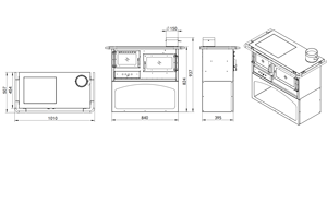 Poêle à <span class=keywords><strong>bois</strong></span> portable moderne en acier au carbone, four à barbecue, foyer autoportant 7KW, chauffage décoratif pour villa et salon - Product Image 6