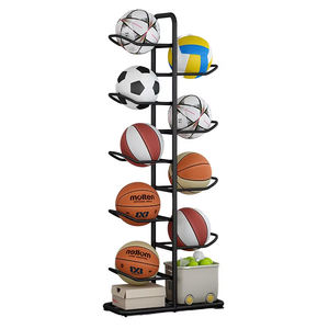 Estante Metálico de Cuatro Niveles para Pelotas, Ideal para Gimnasios Escolares y Almacenamiento en Sala de Estar, Organizador de Herramientas Ecológico y Duradero - Product Image 1