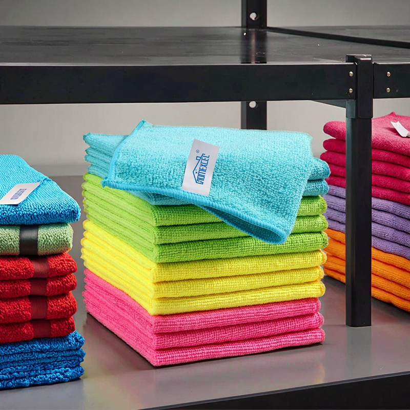Coral Velvet Square Towels for Cleaning