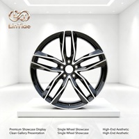 Jantes forgées OEM ODM monobloc légères, finition usinée argentée, 18 pouces, usinées CNC, design à 5 branches en V, centrage sur moyeu