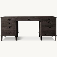 Bureau d'étude moderne au design nouveau, bureau debout, bureau de direction, bureau d'ordinateur en bois avec tiroirs
