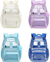 Mochila Transparente de PVC Personalizada para Mujer, Nueva Colección 2025, Material TPU, Cierre sin Cremallera, Impermeable, Mochila Escolar Ligera