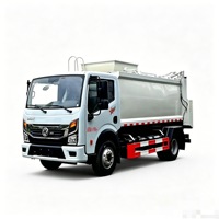 Camion benne arrière robuste pour la collecte des déchets, compacteur 4x2, moteur diesel Euro 4, boîte de vitesses, fabriqué en Chine