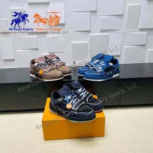 Zapatillas Deportivas de Alta Calidad, Zapatos de Lujo para Hombre, Zapatos de Diseñador, Marcas Famosas, Tela Vaquera, Piel de Cocodrilo, Zapatos de Baloncesto - Product Image 4