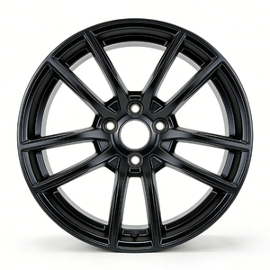 Jantes de voiture en aluminium coulé de 16, 17 et 18 pouces, 4x100 4x114.3, finition noire brillante pour VW Golf Polo - Product Image 2