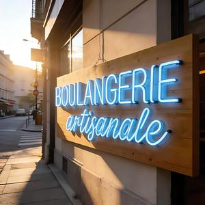 Enseigne lumineuse LED néon en cristal personnalisable avec design étanche IP67 blanc chaud pour la décoration de commerces/boutiques et l'éclairage de fêtes - Product Image 1