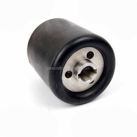 PMS 90x100x19mm roues de tambour en caoutchouc gonflables rouleau de roue de polissage support de tambour en caoutchouc