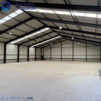 Taller de Estructura de Acero Prefabricada, Fábrica Industrial Duradera con Gran Espacio Libre para Producción y Almacenamiento