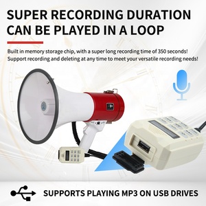 ER-55S xách tay 50W công suất cao loa loa được xây dựng trong còi báo động cầm tay còi báo động DC bên Màn hình hiển thị điều khiển bằng giọng nói - Product Image 6