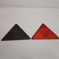 Réflecteur triangulaire arrière de remorque, rouge, prismatique, homologué SAE DOT E-mark, 2 trous de fixation, sécurité pour camions