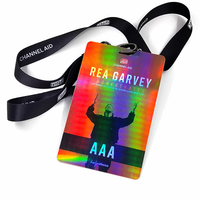 Livraison rapide : Lanières holographiques couleur pour badges événementiels, cartes d'identité VIP avec lanière, passe VIP sur mesure