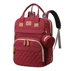 Sac de <span class=keywords><strong>lit</strong></span> pliable multifonctionnel portable en tissu Oxford imperméable et isolé pour mère et bébé, avec port USB, grande capacité, pour <span class=keywords><strong>voyage</strong></span> en extérieur - Product Image 5