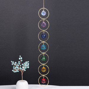 Ownswing คริสตัลบำบัดธรรมชาติคุณภาพสูงหินจักระทั้งเจ็ดเครื่องจับแสงแดดแขวนผนังกระดิ่งลม - Product Image 4