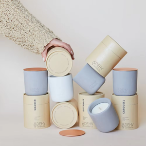 Boîte cadeau au parfum frais LANJO 2026, bougie aromathérapeutique en cire de soja dans un bocal rond en verre personnalisé, fabriquée en Chine pour la fête des mères - Product Image 1